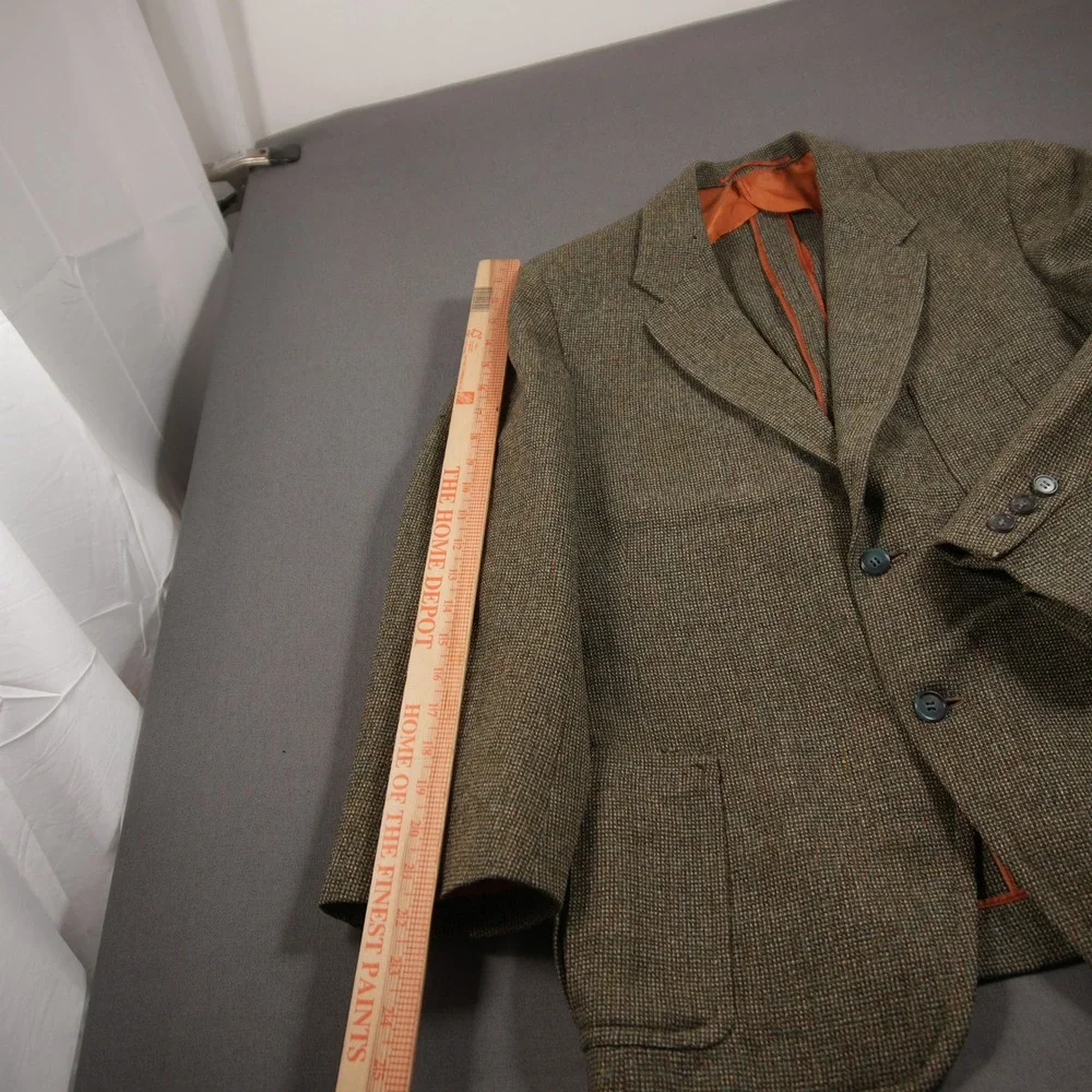 Scotland Yarrowvale Vintage Pure Wool Tweed Two Button Men Blazer 40R College